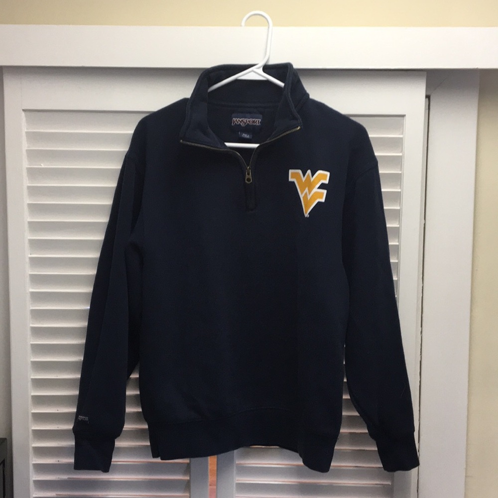 WVU Jansport Quarter Zip Pullover